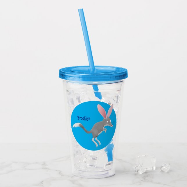 Cute happy Australian bilby cartoon  Acrylic Tumbler (Front Ice)