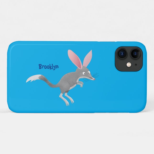 Cute happy Australian bilby cartoon Case-Mate iPhone Case (Back (Horizontal))