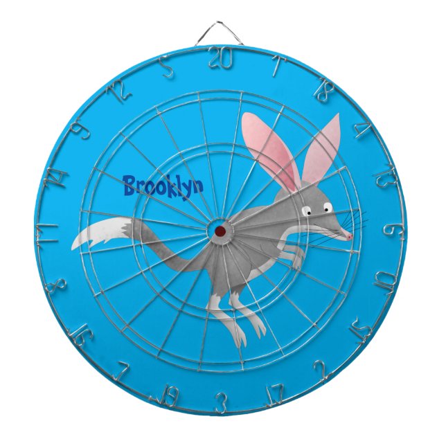 Cute happy Australian bilby cartoon Dartboard (Front)