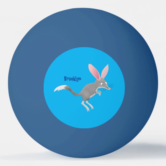 Cute happy Australian bilby cartoon Ping Pong Ball (Front)