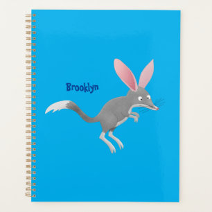 Cute happy Australian bilby cartoon Planner