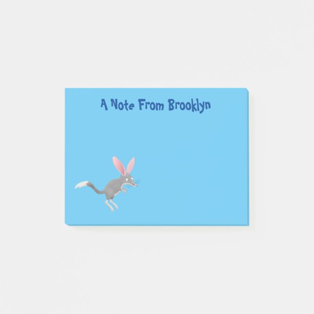 Cute happy Australian bilby cartoon Post-it Notes (Front)