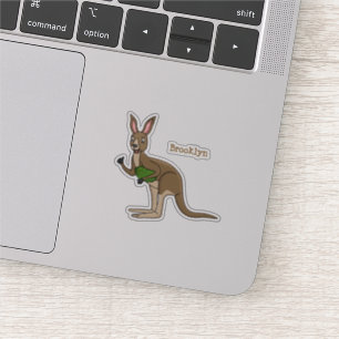 Cute happy Australian kangaroo illustration
