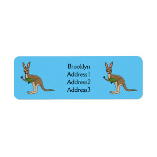 Cute happy Australian kangaroo illustration 