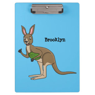 Cute happy Australian kangaroo illustration Clipboard