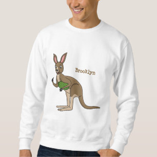 Cute happy Australian kangaroo illustration Sweatshirt