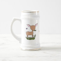 Cute happy baby deer cartoon illustration