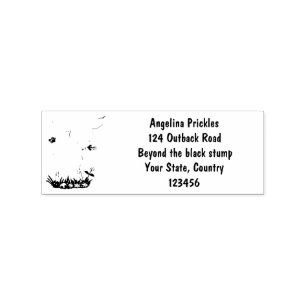 Cute happy baby deer cartoon illustration rubber stamp