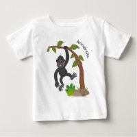 Cute happy baby gorilla cartoon illustration