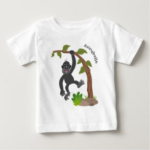 Cute happy baby gorilla cartoon illustration T-Shirt