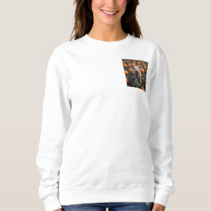 Cute Happy Baby Pig In The Pumpkin Patch, Sweatshirt