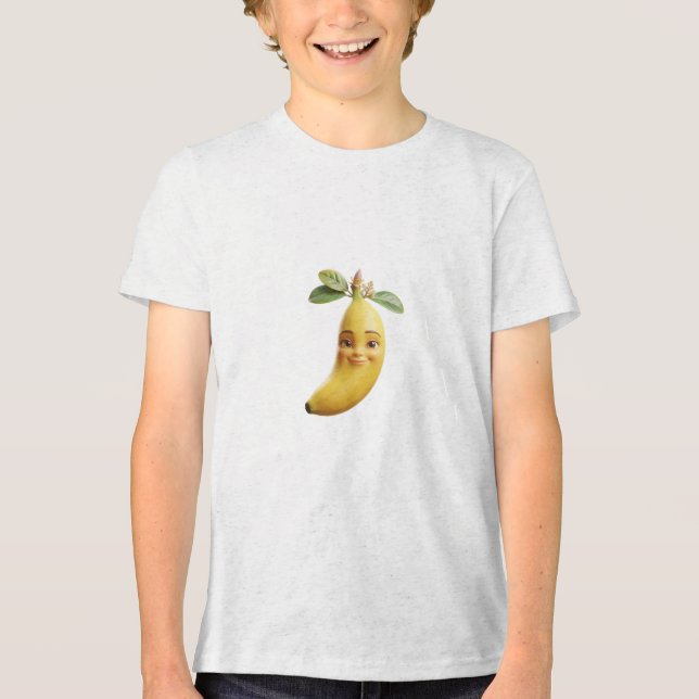 Cute Happy Banana 3D Character Tee (Front)