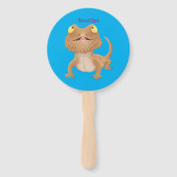 Cute happy bearded dragon lizard cartoon