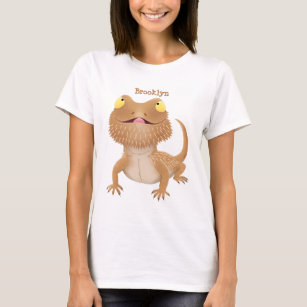 Cute happy bearded dragon lizard cartoon T-Shirt