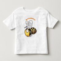 Cute happy bee cartoon illustration