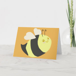 Cute Happy Bee Greeting Card
