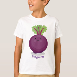 Cute happy beet root kitchen cartoon illustration T-Shirt