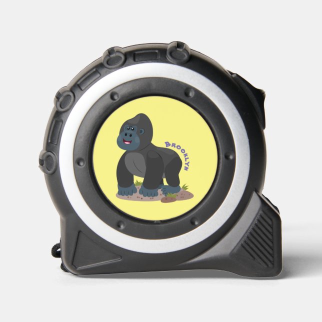 Cute happy big gorilla cartoon illustration 1 (Front)