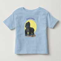 Cute happy big gorilla cartoon illustration