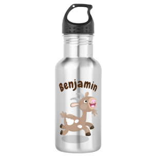Cute happy billy goat cartoon 532 ml water bottle