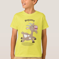 Cute happy billy goat cartoon