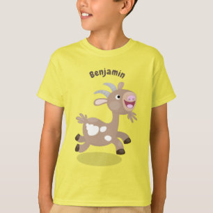 Cute happy billy goat cartoon T-Shirt