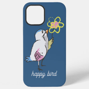 Cute Happy Bird Yellow Flower iPhone 12 Pro Max Case