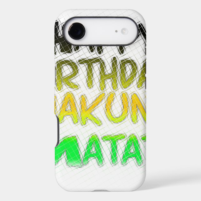 Cute Happy Birthday Hakuna Matata eco Inspirationa (Back)