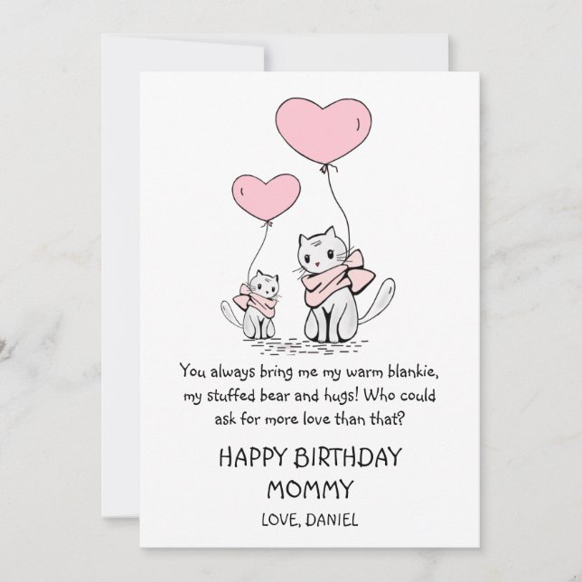 Cute Happy Birthday Mummy (Front)