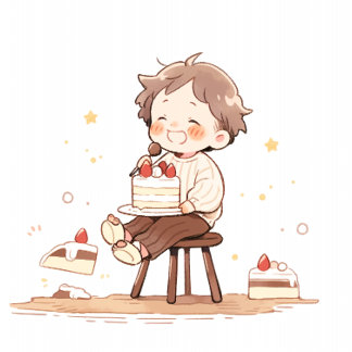 Cute Happy Birthday Ribbon – Cartoon Birthday Deco Grosgrain Ribbon