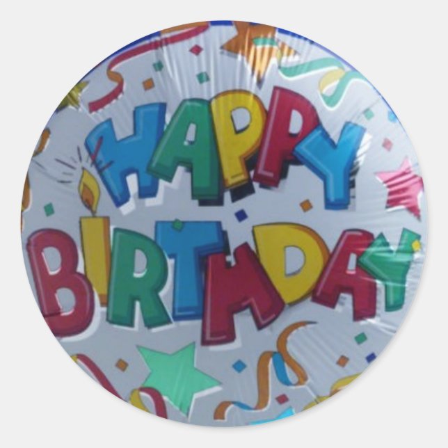 Cute Happy Birthday stickers (Front)