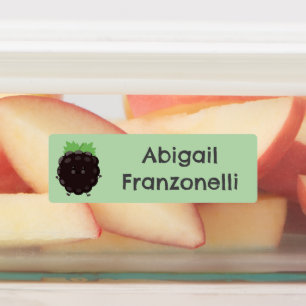 Cute happy blackberry berry personalised cartoon  