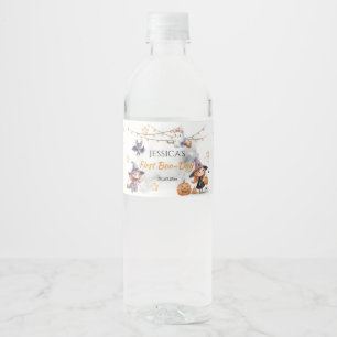 Cute Happy Boo Ghost Halloween Beverage Label