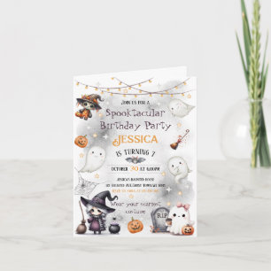 Cute Happy Boo Ghost Halloween Invitation