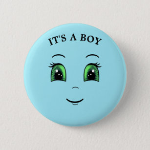 Cute Happy Boy Face 6 Cm Round Badge