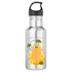 Cute happy butternut pumpkin gourd cartoon 532 ml water bottle