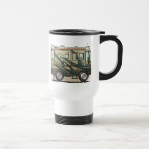 Cute Happy Camper Big RV Coach Motorhome Travel Mug