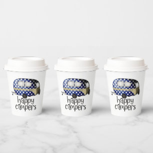 cute Happy Campers word art party Paper Cups