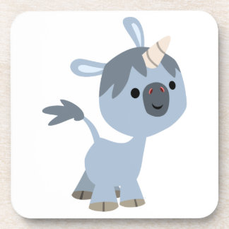 Cute Happy Cartoon Baby Unicorn Coasters Set