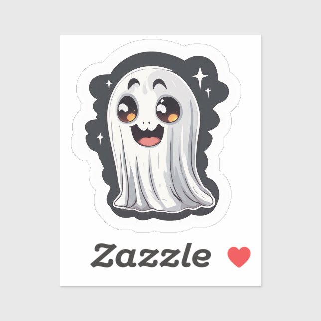 Cute Happy Cartoon Ghost (Sheet)