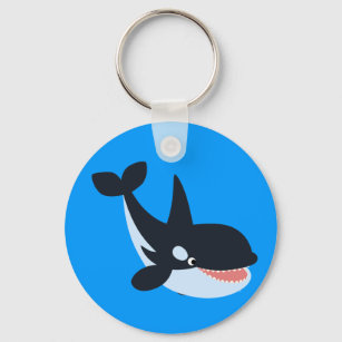Cute Happy Cartoon Killer Whale Keychain