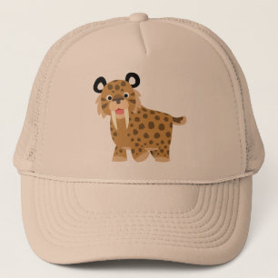 Cute Happy Cartoon Smilodon Hat
