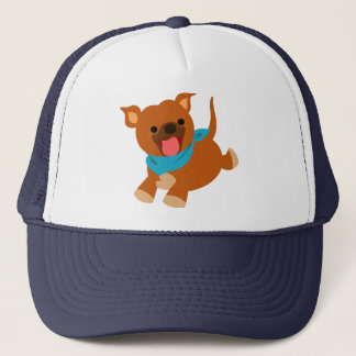 Cute Happy Cartoon Staffie Hat