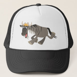Cute Happy Cartoon Wildebeest Hat