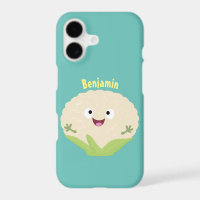 Cute happy cauliflower vegetable cartoon