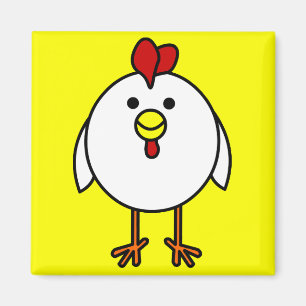 Cute Happy Chicken Magnet