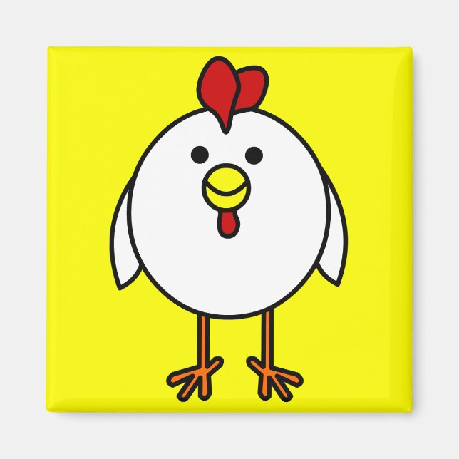 Cute Happy Chicken Magnet (Front)