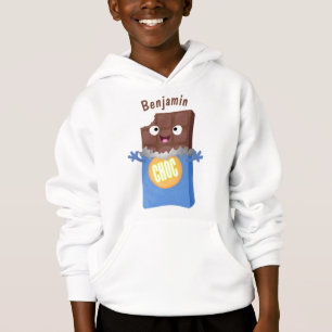 Cute happy chocolate candy bar cartoon character