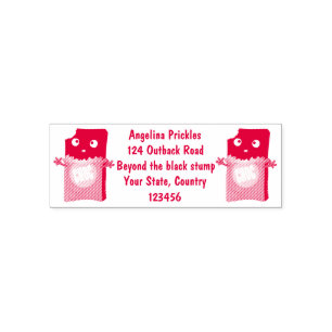 Cute happy chocolate candy bar cartoon character self-inking stamp
