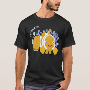 Cute happy clownfish anenome cartoon T-Shirt